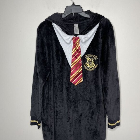HARRY POTTER Pajamas Unisex Small S One-Piece Full-Zip Costume Hoodie Gryffindor - Picture 3 of 11